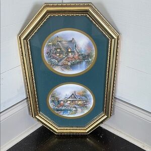 Gold Framed Cottage Art Print